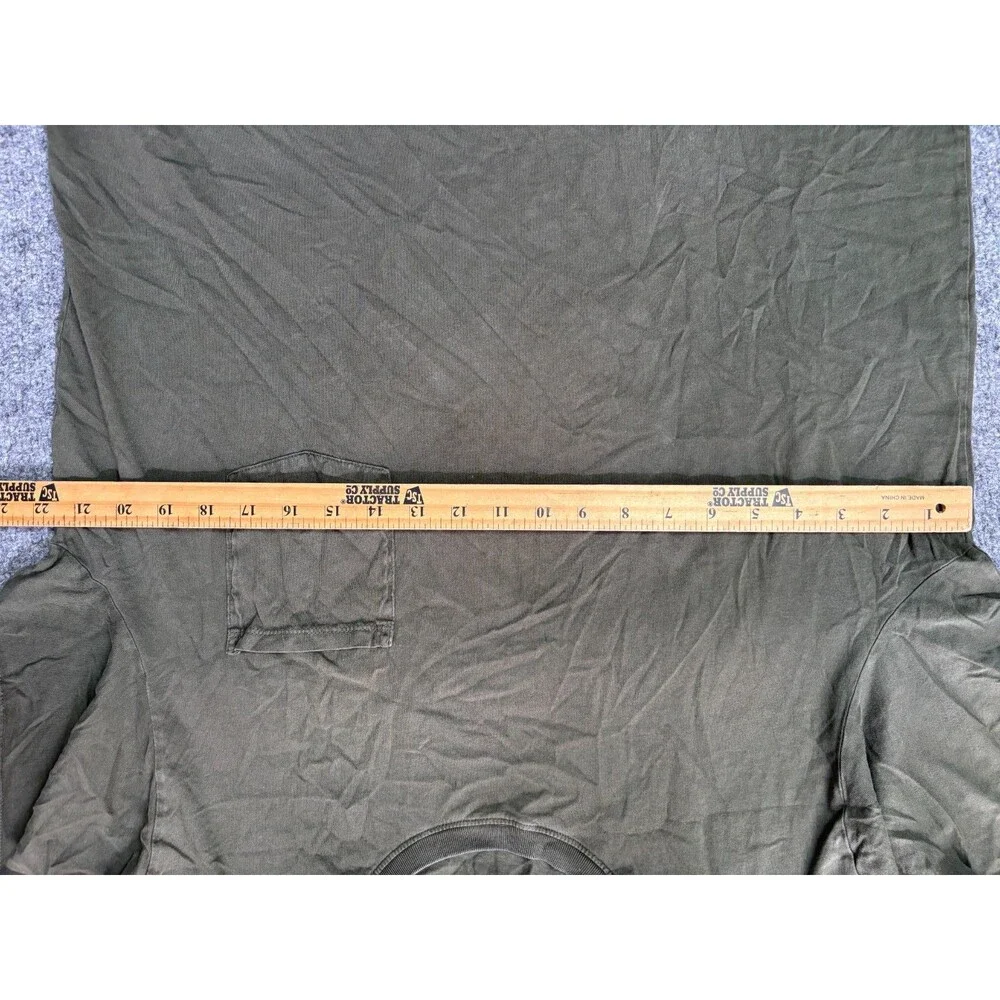 Everlane T Shirt Mens XL Short Sleeve 100% Cotton Army Green Made in USA Pocket - Picture 4 of 5
